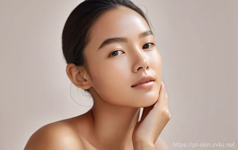 피부 장벽 회복 성분 판테놀 - **Prompt 1: Radiant Hydration and Natural Glow**
"A close-up, soft-focus shot of a woman (around...