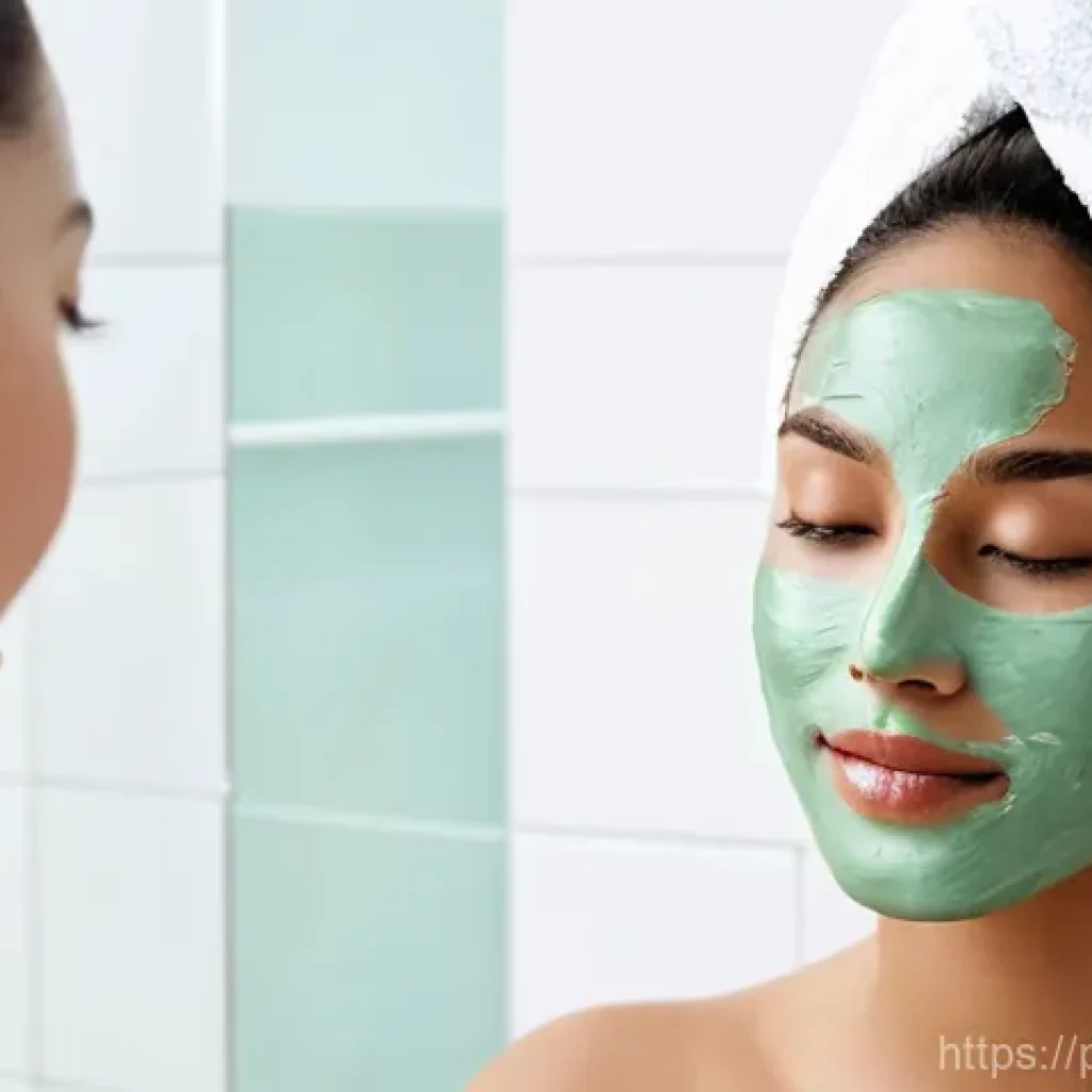 지성 피부를 위한 마스크팩 추천 - **Prompt 1: The Ritual of Clay Mask Application**
"A serene young adult, approximately 25-30 yea...