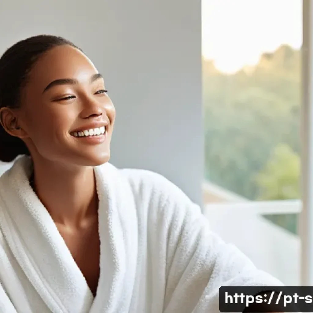 피부 타입별 추천 에센스 - **Prompt for Dry/Dehydrated Skin:**
"A serene young woman, in her late 20s, with a gentle smile,...