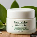 Home 22 니어스킨 리얼 세라마이드 크림 리뷰 - A close-up, high-resolution image of a sleek skincare cream jar labeled "Nearskin Real Ceramide Crea...