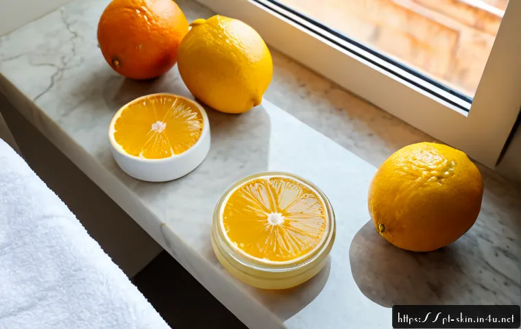 Home 17 미백 효과 있는 크림 추천 - Photorealistic skincare comparison scene for a Portuguese-speaking beauty blog, two elegant unbrande...